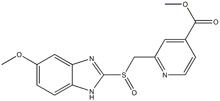 2-[[(5-メトキシ-1H-ベンゾイミダゾール-2-イル)スルフィニル]メチル]ピリジン-4-カルボン酸メチル 化学構造式