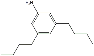 3,5-ジブチルアニリン 化学構造式