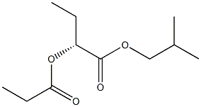 [R,(+)]-2-Propionyloxybutyric acid isobutyl ester Struktur