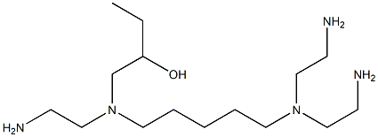 1-[N-(2-アミノエチル)-N-[5-[ビス(2-アミノエチル)アミノ]ペンチル]アミノ]-2-ブタノール 化学構造式