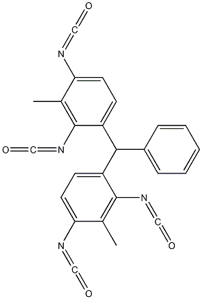 Bis(2,4-diisocyanato-3-methylphenyl)phenylmethane Structure