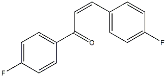 (2Z)-1,3-ジ(4-フルオロフェニル)-2-プロペン-1-オン 化学構造式