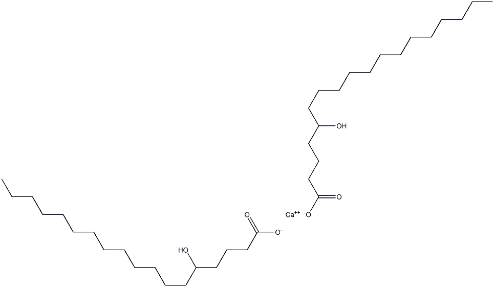 Bis(5-hydroxyoctadecanoic acid)calcium salt Structure