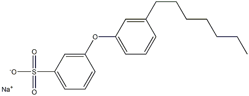 3-(3-Heptylphenoxy)benzenesulfonic acid sodium salt Structure