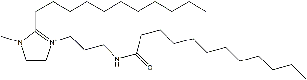 4,5-Dihydro-1-methyl-3-[3-[(1-oxododecyl)amino]propyl]-2-undecyl-1H-imidazol-3-ium,,结构式