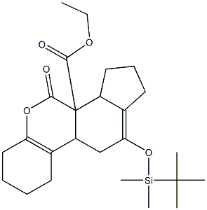 4a,5,8,8a-Tetrahydro-6-[[dimethyl(tert-butyl)silyl]oxy]-1-oxo-3,4-butano-7,8-propano-1H-2-benzopyran-8a-carboxylic acid ethyl ester Structure