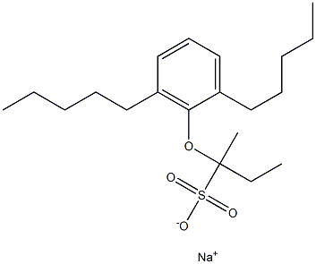 2-(2,6-ジペンチルフェノキシ)ブタン-2-スルホン酸ナトリウム 化学構造式