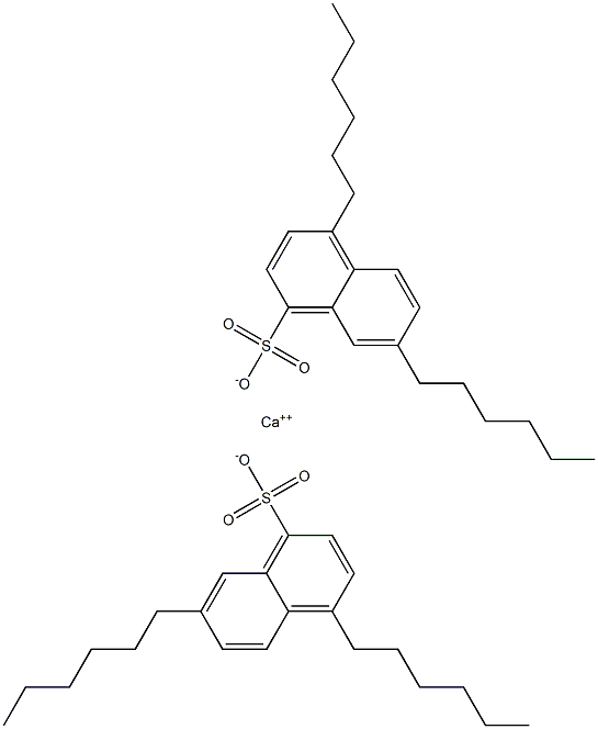 Bis(4,7-dihexyl-1-naphthalenesulfonic acid)calcium salt Structure