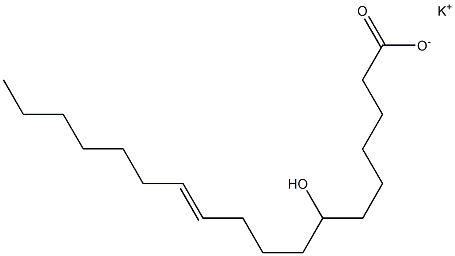 (E)-7-Hydroxy-11-octadecenoic acid potassium salt Structure