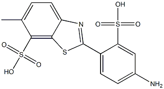 2-(2-Sulfo-4-aminophenyl)-6-methylbenzothiazole-7-sulfonic acid|