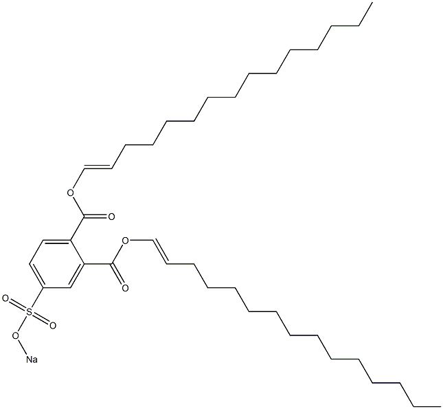 4-(Sodiosulfo)phthalic acid di(1-pentadecenyl) ester Struktur
