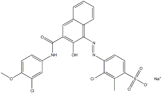  3-Chloro-2-methyl-4-[[3-[[(3-chloro-4-methoxyphenyl)amino]carbonyl]-2-hydroxy-1-naphtyl]azo]benzenesulfonic acid sodium salt