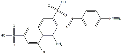 p-(1-Amino-8-hydroxy-3,6-disulfo-2-naphtylazo)benzenediazonium Structure