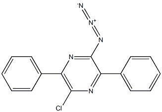 2-アジド-5-クロロ-3,6-ジフェニルピラジン 化学構造式