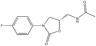 (5S)-5-Acetylaminomethyl-3-[4-fluorophenyl]oxazolidin-2-one Structure