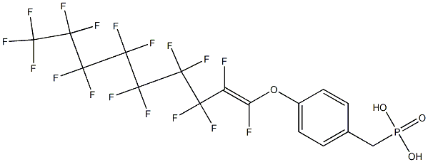 4-[(Heptadecafluoro-1-nonenyl)oxy]benzylphosphonic acid Structure