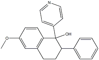 1,2,3,4-Tetrahydro-6-methoxy-2-phenyl-1-(4-pyridyl)-1-naphthol Structure