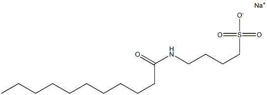 4-ウンデカノイルアミノ-1-ブタンスルホン酸ナトリウム 化学構造式