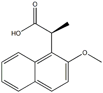 [S,(+)]-2-(2-Methoxy-1-naphtyl)propionic acid 结构式