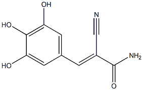 3,4,5-トリヒドロキシ-α-シアノ-trans-シンナムアミド 化学構造式