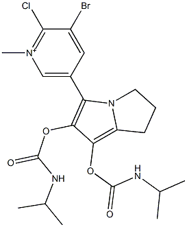  3-Bromo-2-chloro-5-[[6,7-dihydro-1,2-bis(isopropylaminocarbonyloxy)-5H-pyrrolizin]-3-yl]-1-methylpyridinium