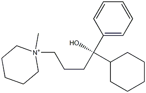 1-[(S)-4-Hydroxy-4-cyclohexyl-4-phenylbutyl]-1-methylpiperidinium,,结构式