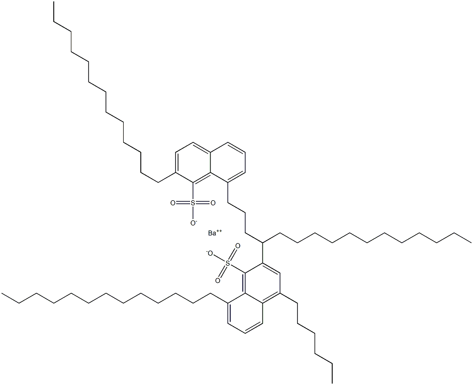 Bis(2,8-ditridecyl-1-naphthalenesulfonic acid)barium salt Structure