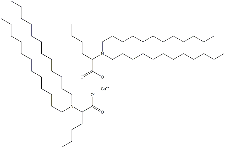 Bis[2-(didodecylamino)hexanoic acid]calcium salt Structure