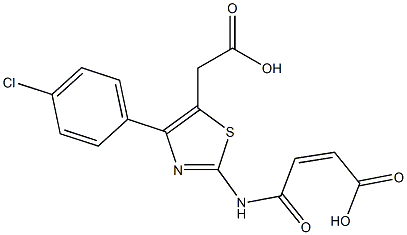 (Z)-4-[[5-Carboxymethyl-4-(p-chlorophenyl)thiazol-2-yl]amino]-4-oxo-2-butenoic acid Structure
