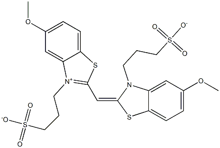 5-Methoxy-2-[[5-methoxy-3-(3-sulfonatopropyl)-2,3-dihydrobenzothiazole-2-ylidene]methyl]-3-(3-sulfonatopropyl)benzothiazole-3-ium