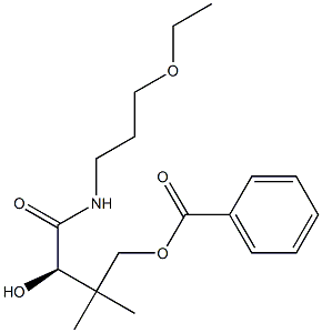 (R)-4-Benzoyloxy-N-(3-ethoxypropyl)-2-hydroxy-3,3-dimethylbutanamide Struktur