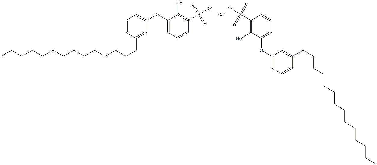 Bis(2-hydroxy-3'-tetradecyl[oxybisbenzene]-3-sulfonic acid)calcium salt Structure
