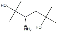 [S,(-)]-3-アミノ-2,5-ジメチル-2,5-ヘキサンジオール 化学構造式