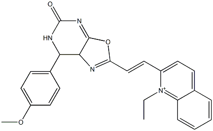  1-Ethyl-2-[2-[[5,6,7,7a-tetrahydro-5-oxo-7-(4-methoxyphenyl)oxazolo[5,4-d]pyrimidin]-2-yl]ethenyl]quinolinium
