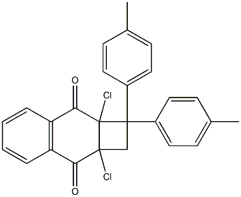 2a,8a-Dichloro-1,2,2a,8a-tetrahydro-1,1-bis(4-methylphenyl)cyclobuta[b]naphthalene-3,8-dione Structure