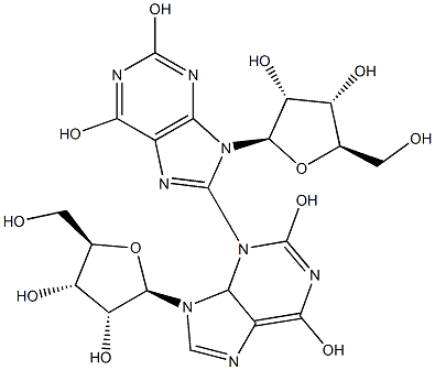 3-(キサントシン-8-イル)キサントシン 化学構造式