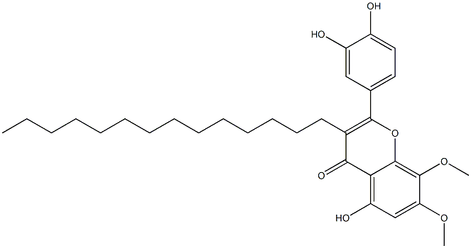  5-Hydroxy-2-(3,4-dihydroxyphenyl)-7,8-dimethoxy-3-tetradecyl-4H-1-benzopyran-4-one