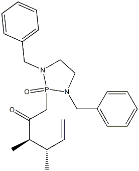 1,3-Dibenzyl-2-[(3R,4S)-3,4-dimethyl-2-oxo-5-hexenyl]-1,3,2-diazaphospholidine 2-oxide