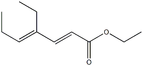(2E)-4-Ethyl-2,4-heptadienoic acid ethyl ester Struktur