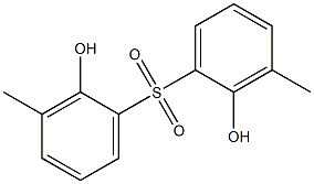 2,2'-ジヒドロキシ-3,3'-ジメチル[スルホニルビスベンゼン] 化学構造式