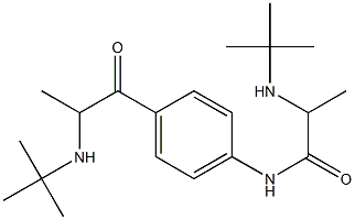 1-[4-[2-(tert-ブチルアミノ)プロピオニルアミノ]フェニル]-2-(tert-ブチルアミノ)-1-プロパノン 化学構造式