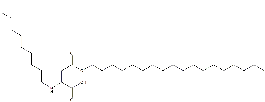 2-Decylamino-3-(octadecyloxycarbonyl)propionic acid Structure
