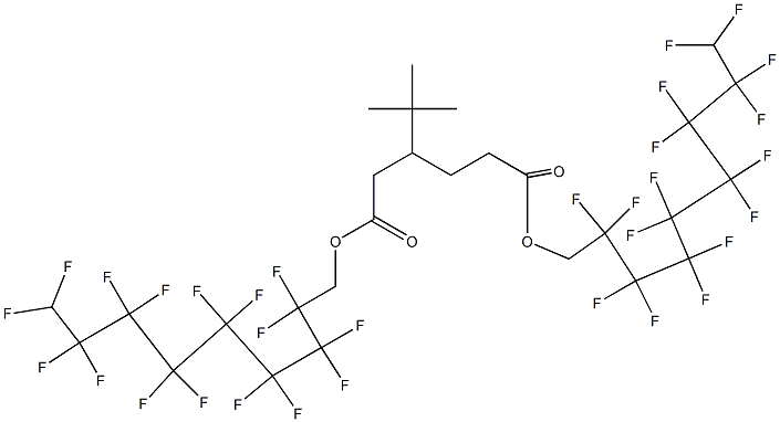 3-tert-Butyladipic acid bis(2,2,3,3,4,4,5,5,6,6,7,7,8,8,9,9-hexadecafluorononyl) ester Structure