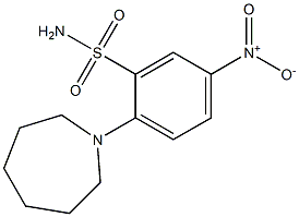 2-[(Hexahydro-1H-azepin)-1-yl]-5-nitrobenzenesulfonamide 结构式
