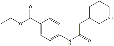 4-[(3-Piperidinylacetyl)amino]benzoic acid ethyl ester Structure