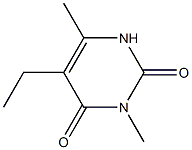 3,6-ジメチル-5-エチルウラシル 化学構造式