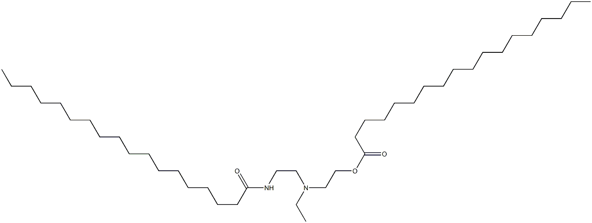 Octadecanoic acid 2-[ethyl[2-[(1-oxooctadecyl)amino]ethyl]amino]ethyl ester Structure