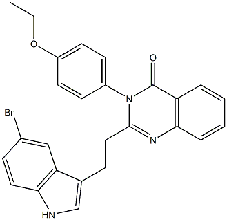 2-[2-(5-Bromo-1H-indol-3-yl)ethyl]-3-(4-ethoxyphenyl)quinazolin-4(3H)-one Struktur