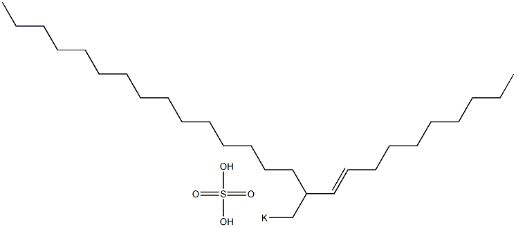 Sulfuric acid 2-(1-decenyl)heptadecyl=potassium ester salt 结构式