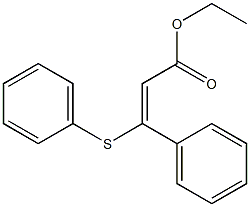 3-Phenyl-3-(phenylthio)acrylic acid ethyl ester Structure